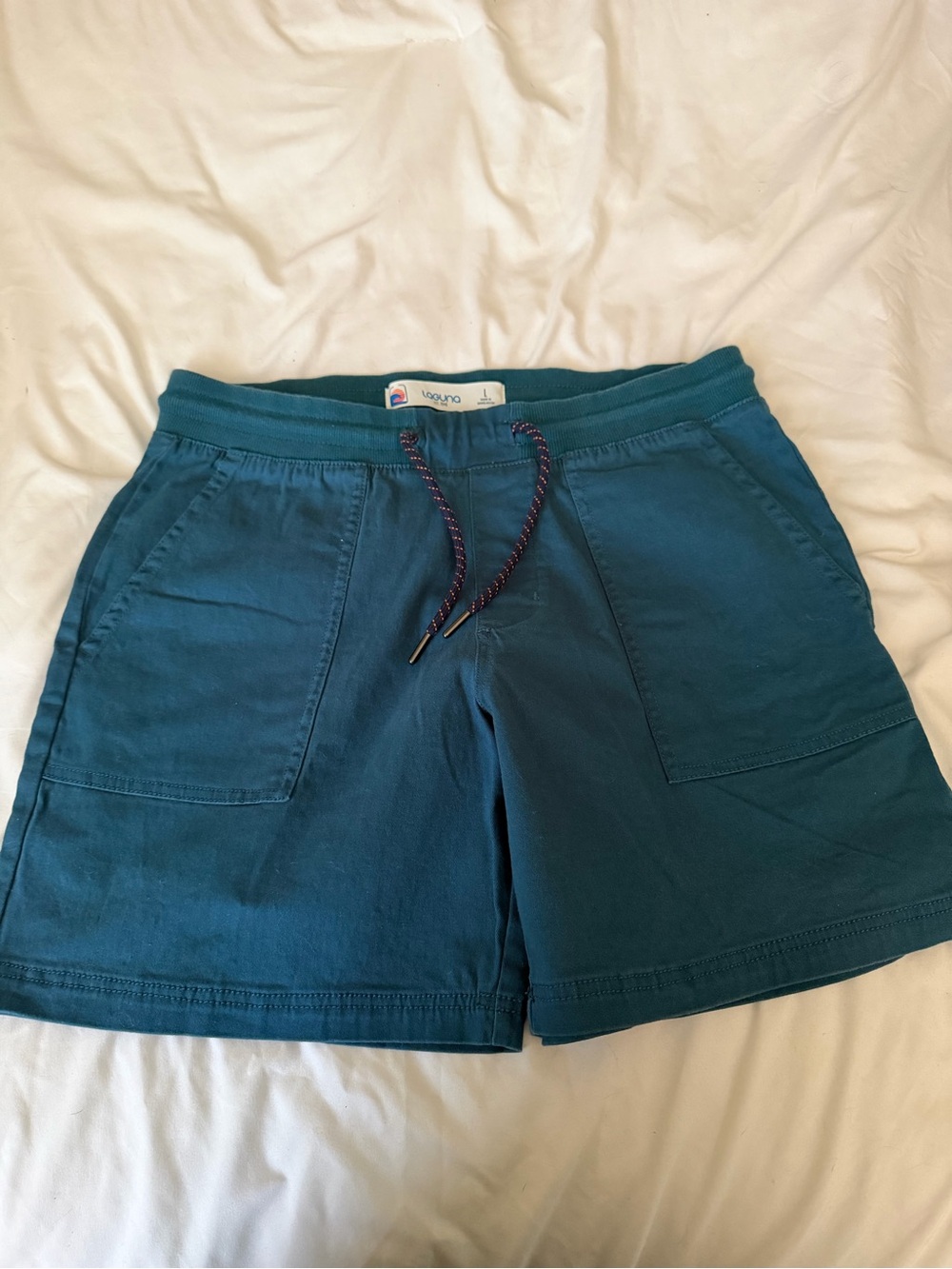 5 for $25! Laguna B Teal Athletic Shorts with Drawstring